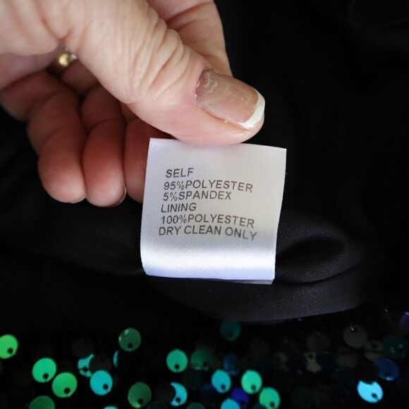 SHO by Tadashi Shoji Women's Sz XXS Shamrock Sequin Body-Con Cocktail Dress - Picture 12 of 16